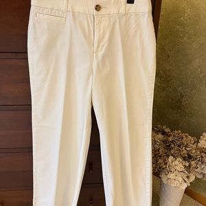 LOFT Outlet Cream Crop Pants Sz 2